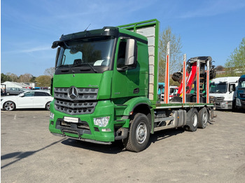 Timber truck, Crane truck Mercedes-Benz Actros 2571 Holztransporter mit Kran: picture 3