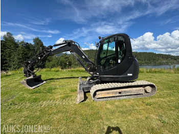 Excavator 2013 JCB JS8085 gravemaskin på belter med sentralsmøring / tiltrotator / 2 stk skuffer / klype: picture 2