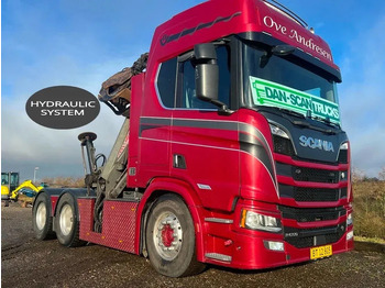 Tractor unit Scania R650 V8 NGS Special Interior. Crane on looks . 6x4: picture 2