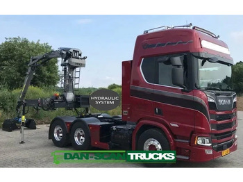 Tractor unit Scania R650 V8 NGS Special Interior. Crane on looks . 6x4: picture 4