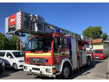 Fire truck MAN L 2000 MAN 15,280 Straż pożarna drabina Strażacka zwyżka 32m Metz Model 20: picture 2