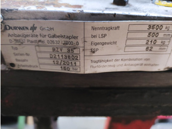 Attachment for Material handling equipment Durwen RZV 35-S: picture 5