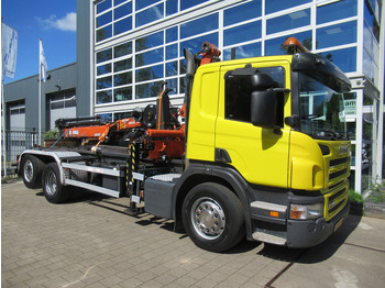 Hook lift truck, Crane truck Scania P 340 B 6x2*4 VDL Haak - Kraan ATLAS 206.3E: picture 3