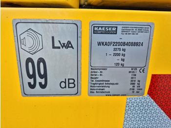 Air compressor Kaeser M123 SIGMA DEUTZ FAHRANLAGE 624 STD. KOMUNAL: picture 5