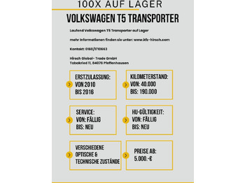 Van Volkswagen T5 Transporter 2.0TDI EU5*2xSchiebetüre*1.Hand*: picture 3