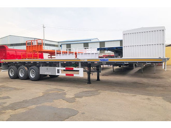 New Dropside/ Flatbed semi-trailer for transportation of bulk materials TITAN Tri Axle 40Ft Flatbed Trailer Price for Sale in Sierra Leone: picture 5