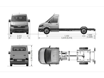 Cab chassis truck MAN TGE