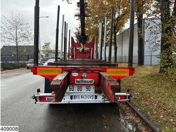 Timber semi-trailer Billaud Chassis Wood transport, Steel suspension, Extendable: picture 5