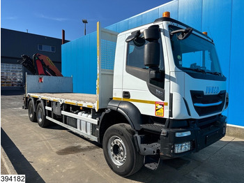 Dropside/ Flatbed truck, Crane truck Iveco Trakker 360 6X4, EURO 6, Steel suspension, Palfinger: picture 3