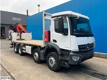 Dropside/ Flatbed truck, Crane truck Mercedes-Benz Arocs 3240 8X4, EURO 6, Steel suspension, Palfinger: picture 3