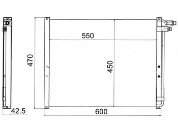 Frame/ Chassis for Construction machinery Ahlmann AZ150-4180953A-ECOCLIM 292A11-Airco condenser: picture 5