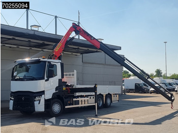 New Dropside/ Flatbed truck, Crane truck Renault T 440 6X2 2024 NL reg. possible Palfinger PK24.001 SLD Crane Lift+Lenkasche Euro 6: picture 3
