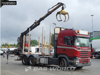 Timber truck, Crane truck Scania R730 R 6X4 HIAB F108S 79 Crane Retarder Xenon BigAxle Loglift Automatic ACC Euro 6: picture 3