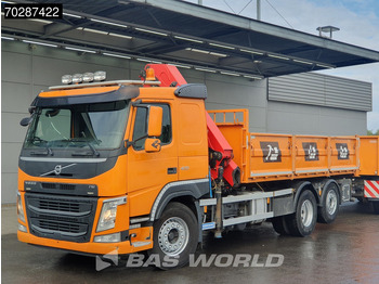 Tipper, Crane truck Volvo FM 420 6X2 HMF 2120 K 4 Crane Lift+lenkasche Euro 6: picture 3