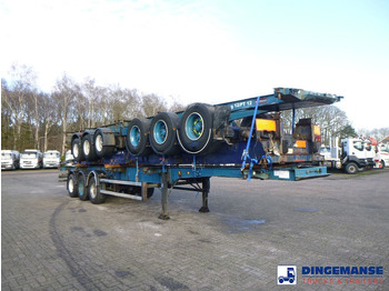 Container transporter/ Swap body truck Crane Fruehauf Stack - 3 x container trailer 20-20-30-40 ft: picture 2