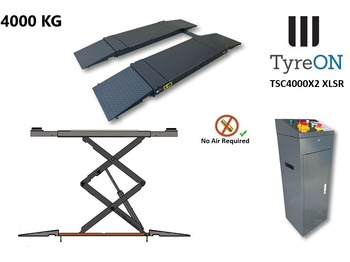 Workshop equipment TSC4000X2 XLSR Low Profile 4T floor mounted scissor lift - Large lifting range, 66 cm wide extendable tables 148.5 to 230,5 cm - Hydromechanically locked - no air required: picture 5