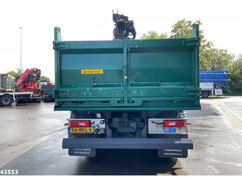 Tipper, Crane truck Scania P 410 8x4 Euro 6 HMF 18 Tonmeter laadkraan: picture 4