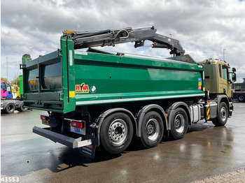 Tipper, Crane truck Scania P 410 8x4 Euro 6 HMF 18 Tonmeter laadkraan: picture 5
