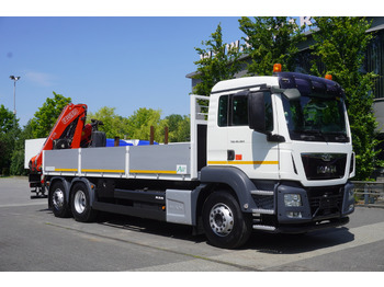 Crane truck MAN TGS 26.360 Flatbed / Fassi F175 7.7 T / steered 3rd axle: picture 2
