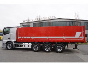 Dropside/ Flatbed truck MERCEDES-BENZ Actros 3563 8x4 / Tipper for grain 20 t load capacity: picture 3