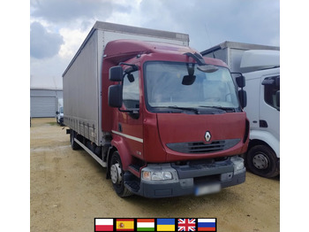 Curtainsider truck RENAULT Midlum 300