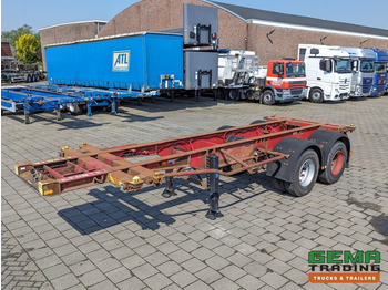 Container transporter/ Swap body semi-trailer Krone SZC 20FT 2-Assen ROR - STEEL Suspension - DOUBLE tires - DrumBrakes  (O1869): picture 2