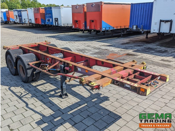 Container transporter/ Swap body semi-trailer Krone SZC 20FT 2-Assen ROR - STEEL Suspension - DOUBLE tires - DrumBrakes  (O1869): picture 3