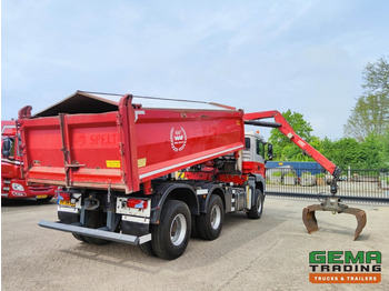 Tipper, Crane truck MAN TGS 26.400 6x6 4 Daycab Euro4 - HMF1643Z2 - Hyva 2-Zijdige Kipper 5.4m. - REBUILT ENGINE - TOP! (V584): picture 4