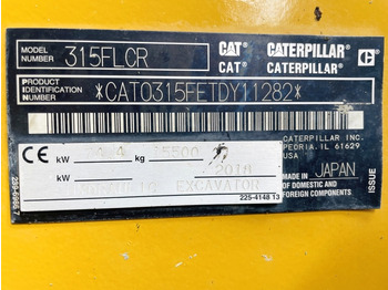 Crawler excavator Caterpillar 315FLCR (3992): picture 4