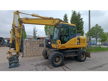 Wheel excavator Komatsu PW 140 Mobilbagger Powertilt Schnellwechsler MS 10: picture 2