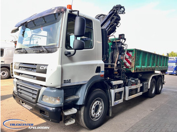 Hook lift truck, Crane truck DAF CF 85.410 ATE, Hiab 166, 6x4 Steel spring: picture 3