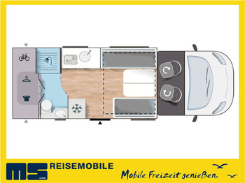 Semi-integrated motorhome CHAUSSON 640