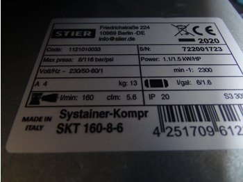 Air compressor Compresseur STIER SKT 160-8-6 dans son systainer: picture 3