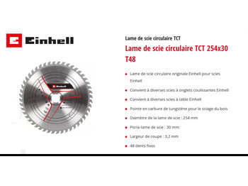 Construction equipment Lame de scie Widia pour bois EINHELL TCT circ saw blade 254x30 T48: picture 3