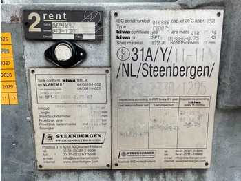 Storage tank Kiwa IBC Steenbergen 750 liter Dieseltank met Handpomp Milieutank Gegalvaniseerd: picture 3