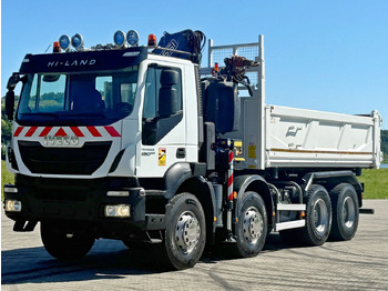 Tipper, Crane truck Iveco TRAKKER 450 * FASSI F215A.0.22 + FUNK / 8x4 *TOP: picture 5