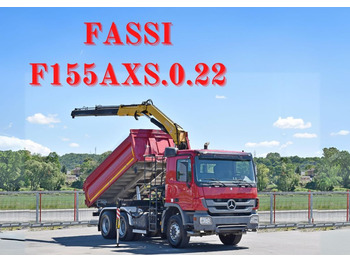 Crane truck, Tipper Mercedes-Benz ACTROS 2636 * FASSI F155AXS.0.22 / 6x4: picture 1