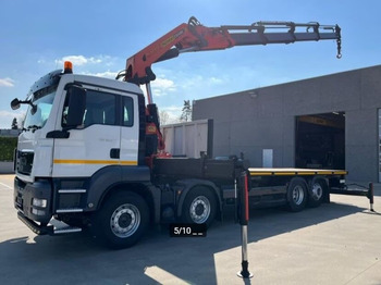 Dropside/ Flatbed truck, Crane truck MAN TGS 32.360 Crane truck PALFINGER PK45002: picture 1