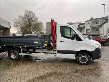 Tipper, Crane truck MERCEDES-BENZ Sprinter 516 CDI Darus 3 old. Billencs: picture 1