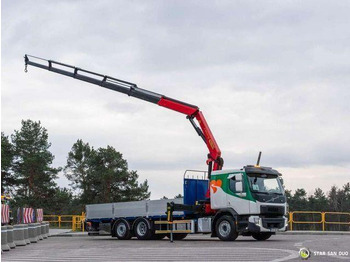 Dropside/ Flatbed truck, Crane truck Volvo FE 360 6x2 PALFINGER PK 18502 SH Crane Kran: picture 2