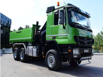 Crane truck Mercedes-Benz  ACTROS 3346 6x6 HIAB 244EP-4 Crane Kipper: picture 4