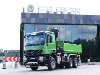 Crane truck Mercedes-Benz  ACTROS 3346 6x6 HIAB 244EP-4 Crane Kipper: picture 3