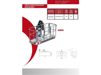 Attachment for Loader crane 180º Self-leveling Aluminum Man Basket CPAG-2A-F: picture 2