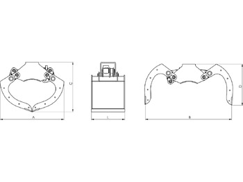 New Clamshell bucket for Loader crane Clamshell buckets withouth side-wall BV-MR 125: picture 3