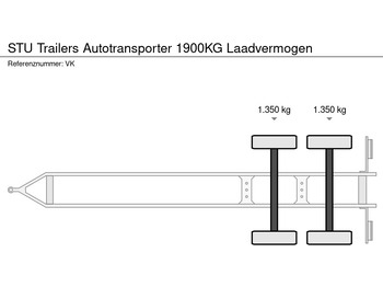 Autotransporter trailer STU Trailers Autotransporter 1900KG Laadvermogen: picture 5