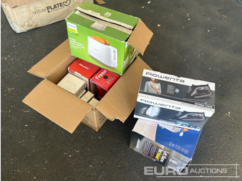 Construction equipment Pallet of Toaster (2 of), Steam Iron, Aluminium Express Coffee Maker, Milk Frother, Mini Doorbell , Hand Blender: picture 4