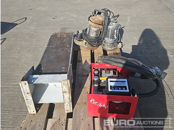Construction equipment 240Volt Flow Meter to suit Fuel Bowser, 110Volt Submersible Water Pump (2 of), Hinged Work Bench: picture 2