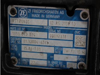 Gearbox for Truck CUTIE DE VITEZE MAN AUTOMATA CU INTARDER 12 AS 2131 TD R=15,86-1,00 81.32004.6265: picture 5
