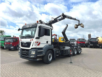 Crane truck MAN TG-S 35.480 8x4 BL Abrollkipper mit Kran Penz-15: picture 3