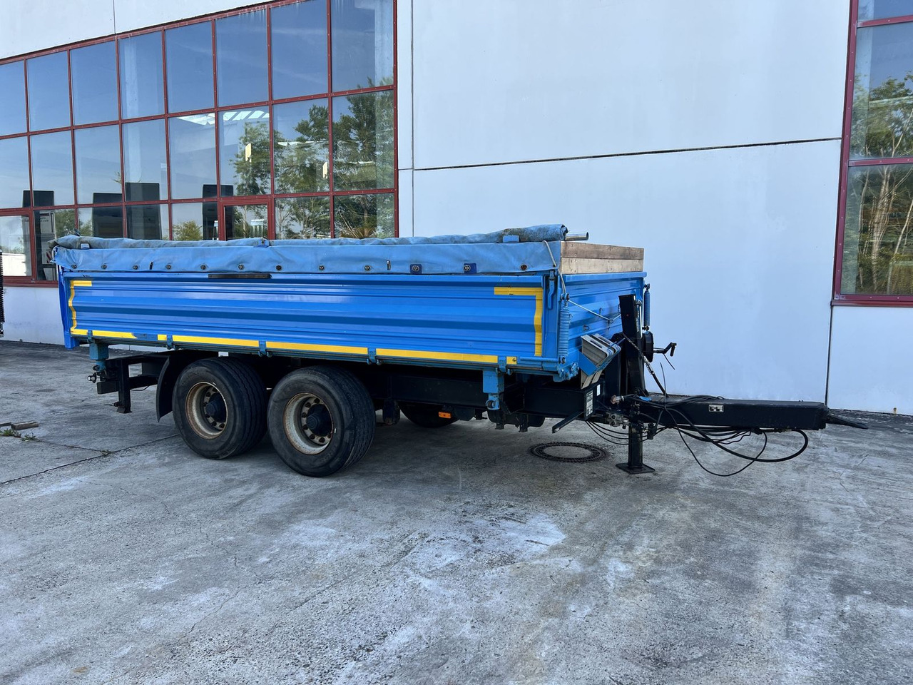 Tipper trailer Blomenröhr  14 t Tandemkipper- Tieflader, Breitbereifung: picture 1